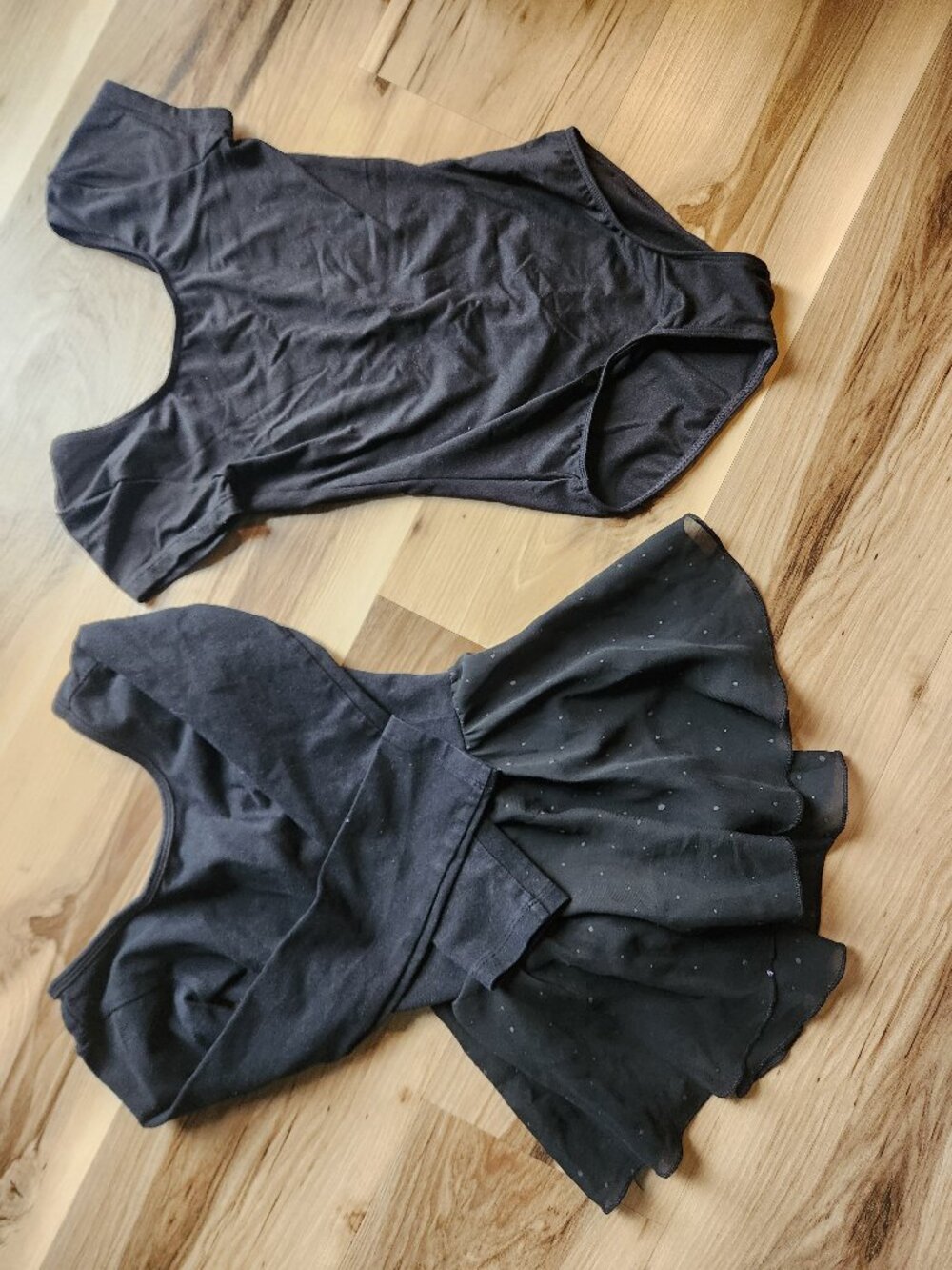 Bundle of 2 Girls age 8-10 black dance leotards
